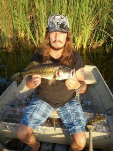 Jimmie VanZant catches a fish and a hit!